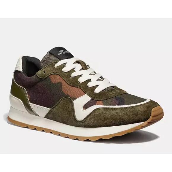 Coach C142 Runner With Camo Print Men’s Shoes Size 11D - Picture 1 of 11